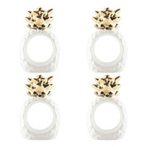 DII Gold Pineapple Napkin Ring (Set of 4)