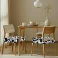 thumbnail image 4 of HELLHERO Cow Print Dining Chair Covers, Seat Covers for Dining Room with Elastic Band, Anti-dust Kitchen Chair Seat Slipcovers, 4 of 7