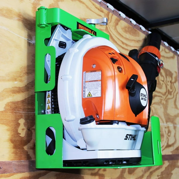 Wall mount backpack blower rack sale