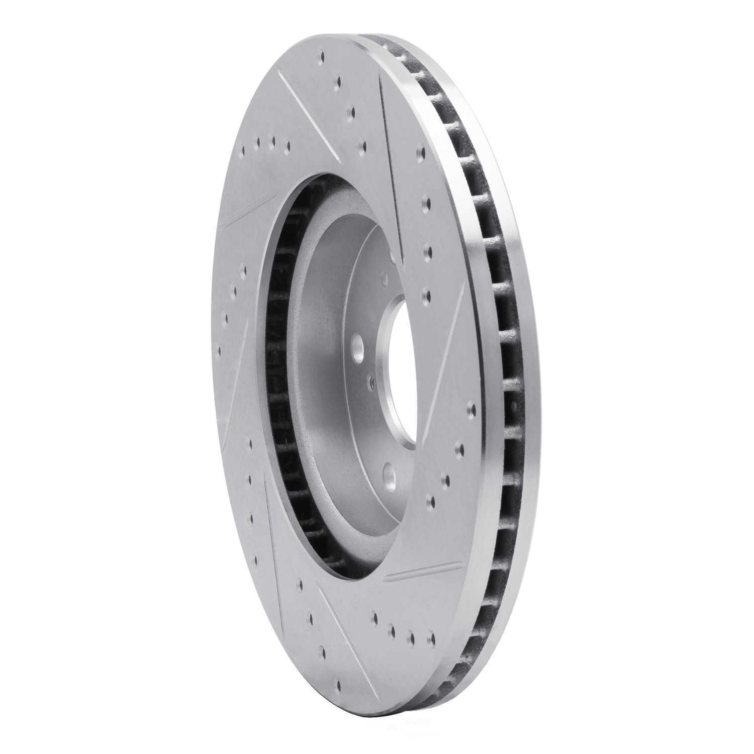 Dynamic Friction Company 631-59056L DFC Brake Rotor - Drilled And Slotted - Silver
