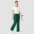 thumbnail image 3 of Wink WonderFLEX Grace - Women's Flare Leg Cargo Scrub Pant, Hunter Green, L Petite, 3 of 7