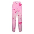 thumbnail image 4 of hotojiny Valentines Day Sweatpants for Women Cute Heart Print Running Joggers Casual Loose High Waisted Trousers, 4 of 7