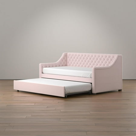 Little Seeds Monarch Hill Ambrosia Upholstered Daybed and Trundle, Pink