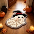 thumbnail image 2 of Twfbrm Halloween Ghost Shaped Bathroom Rugs, 18x28 Inch Water Absorbent Bath Mat with Non-Slip Backing, Decorative Entryway Carpet for Home, Bedroom, Halloween Decoration, 2 of 6