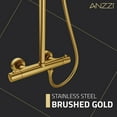 thumbnail image 6 of ANZZI Downpour Thermostatic Stainless Steel Shower System in Brushed Gold, 6 of 9
