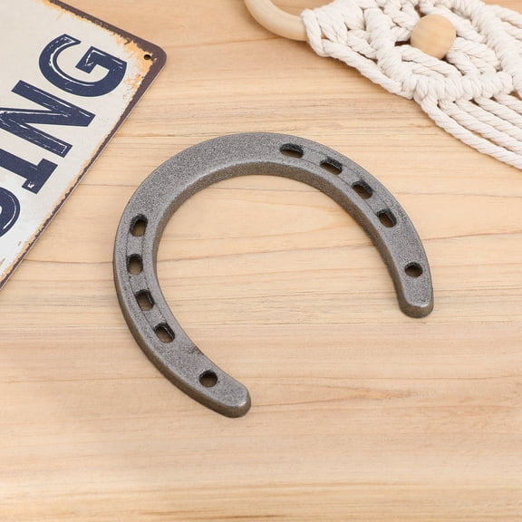 Beaupretty Cast Iron Horseshoe Horseshoe Hanging Decor Wall Ornament for Homeowners 1Pack