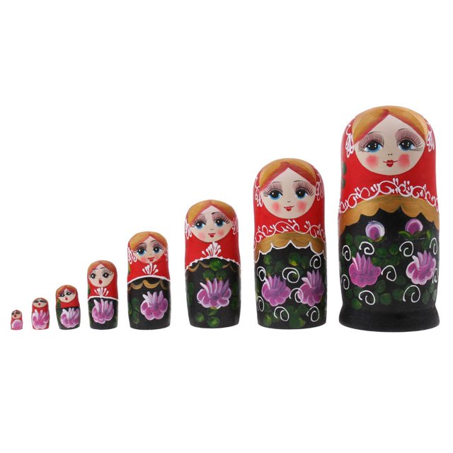 8pcs Pintado Matryoshka Floral Anidación Muñeca Mujeres perfke Muñeca de anidación de madera