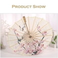 thumbnail image 3 of Parasol Umbrella, Handcrafted Bamboo Paper Umbrella with Bird & Pink Floral designs, for decorations for Home, Wedding decorations for Reception, Cherry Themed Party decorations, 3 of 3