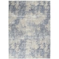 thumbnail image 2 of Nourison Sleek Textures Abstract Ivory/Blue 9'3" x 12'9" Area Rug, (9x13), 2 of 8