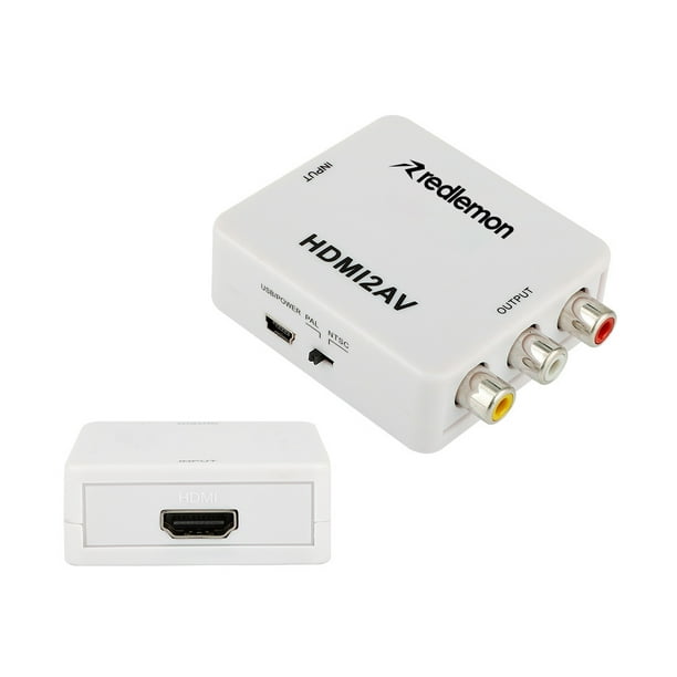 Convertidor HDMI a RCA 1080P Adaptador Digital a Analogo para Audio y Video para Consolas y Mas Redlemon Digital a Analogo para Audio y Video