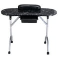 thumbnail image 3 of Topbuy Beauty Salon Equipment Manicure Nail Table Portable Black, 3 of 8