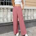 thumbnail image 5 of XFLWAM Cargo Pants for Women Baggy Wide Leg Sweatpants High Waist Lounge Pants Casual Loose Trousers with Pockets Pink 3XL, 5 of 8