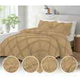 thumbnail image 4 of Duvet Cover Set Diamond Ruffle with Zipper Closure 3 Piece Full/Queen Size (90" x 90") Inches 100% Cotton 800 TC Premium Hotel Class Decorative Bedding with Corner Ties - Taupe Solid, 4 of 6