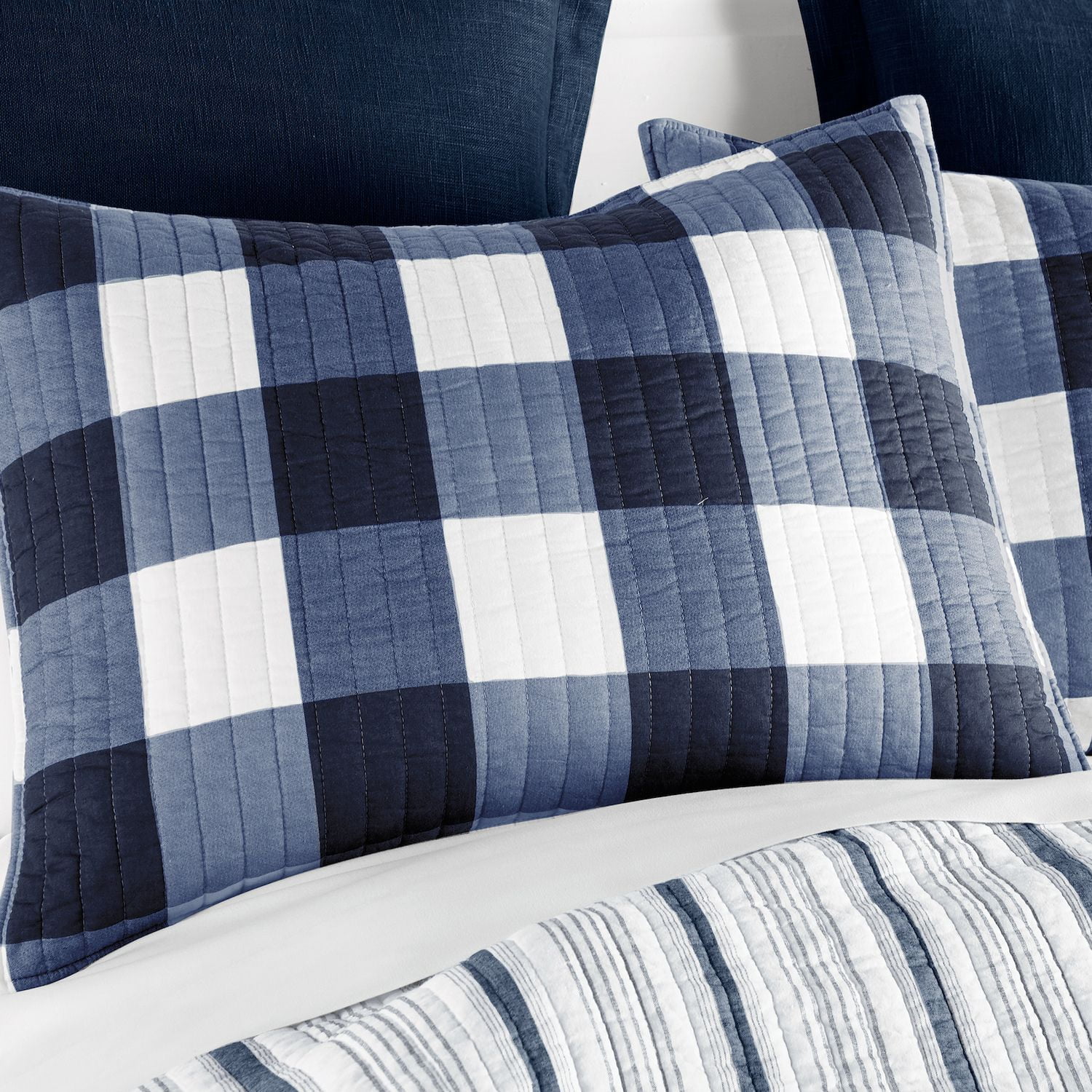 Levtex Home - Grey Palladium Quilt Set - Twin/Twin XL Quilt (68x86in.) + One Standard Pillow Sham (26x20in.) - Paisley - Green, Yellow, Grey, Blue, and White - Reversible - Cotton Fabric