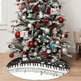 thumbnail image 5 of Pofeuu Piano Keys With Musical Notes Print Christmas Tree Skirt, Merry Christmas Skirt Xmas Tree Ornaments for Xmas Holiday Party Decorations-36", 5 of 7