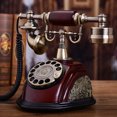 thumbnail image 2 of Vintage Rotary Dial Telephone - Antique Style Retro Working Phone with Zinc Alloy Handle and Advanced Circuit, Classic Old-Fashioned Design, 2 of 11