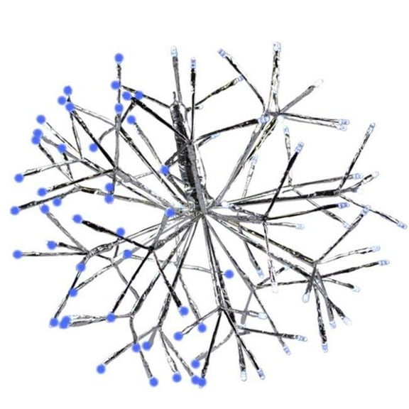 Celebrations LED Blue/Pure White Shimmering Sphere 12 in. Hanging Decor