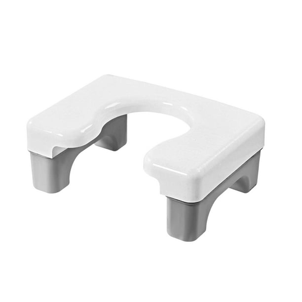 Squat Toilet Seat Stool Chairs , Widen Panel Stable Easy to Thick Kids Use Gray