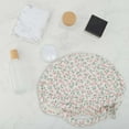 thumbnail image 4 of Unique Bargains Heart-shaped Floral Print Makeup Bag for Travel Pink Polyester, 4 of 6
