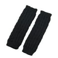 thumbnail image 4 of Yuanlong Womens Pants Solid Color Plush Cable Knit Leg Warmers Stack Socks For Cold Wearther Comfortable High Stockings, 4 of 5