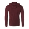 thumbnail image 2 of ZIMEGO Men's Long Sleeve Vintage Thermal Hoodie - Modern Fit Pullover Hooded Henley Shirts, 2 of 5