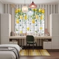 thumbnail image 6 of Curtains 84 Inches Long 2 Panels, Watercolor Eucalyptus Grommets Window Treatment Curtain, Gray Plaid Flower Sweeping Leaf Thermal Curtains Drapes for Living Room/Bathroom, 6 of 9
