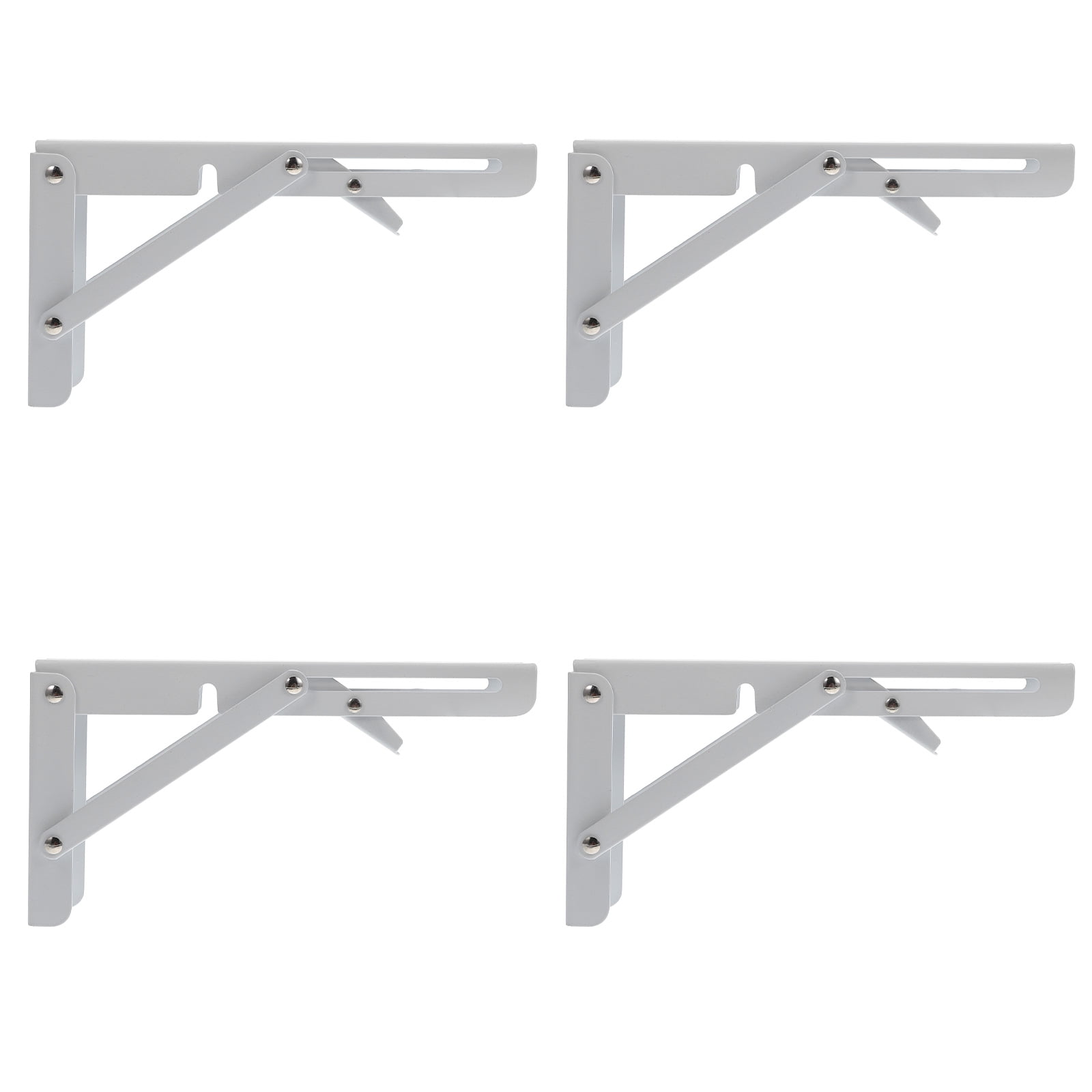 4pcs Folding Shelf Brackets Heavy Duty Shelf Brackets Stainless Steel  Collapsible Brackets