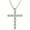 Rose, variant on Real 925 Sterling Silver 14K White Gold Finish Round Cut White Diamond Cross Pendant Necklace Christmas Gift for Women