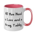 thumbnail image 2 of New Gray Tabby Cat Gifts, All You Need is Love and a Gray Tabby, Fancy Birthday Two Tone 11oz Mug Gifts For Cat Lovers, Birthday mug, Two tone mug, Birthday gift, Two tone birthday mug, Oz two tone, 2 of 2