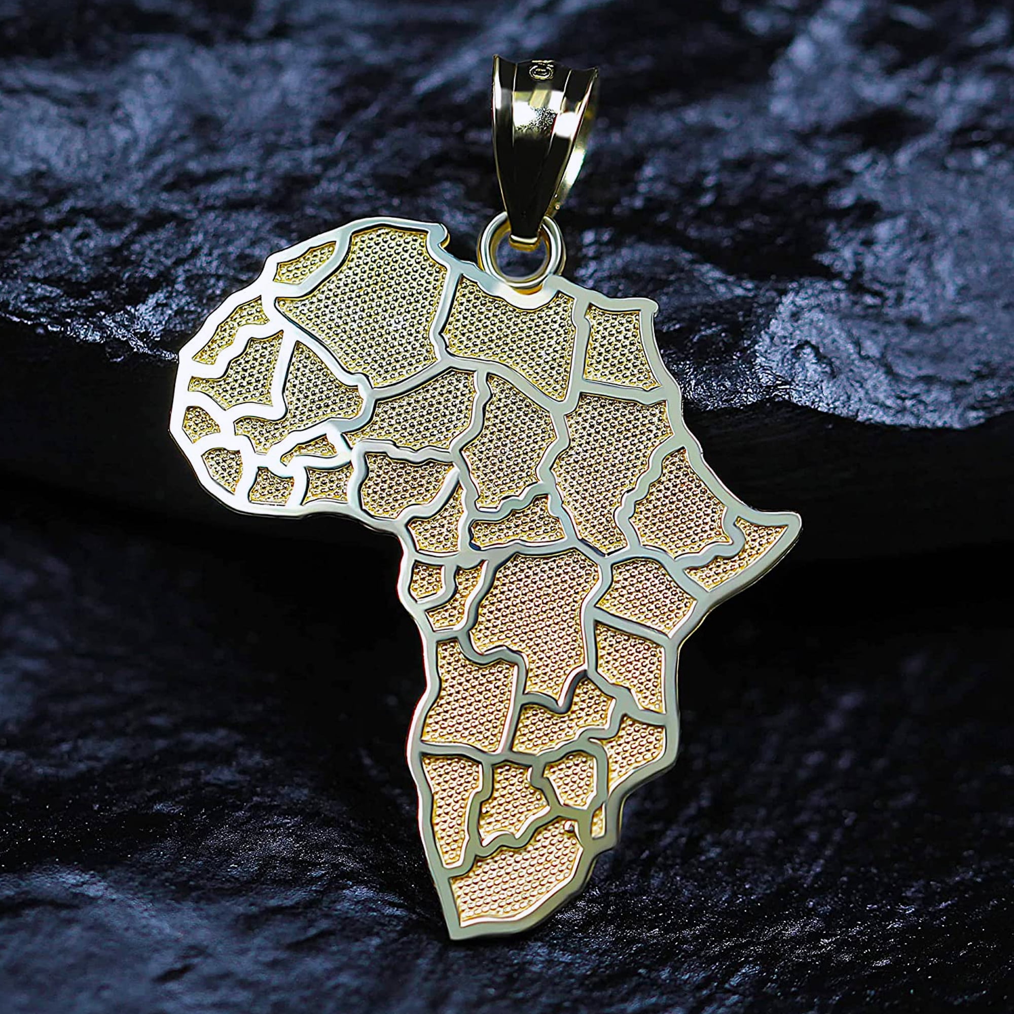 Charm America - Gold Continent of Africa Charm - 10 Karat Solid Gold