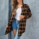 thumbnail image 4 of Pntutb moda mujer entramado impresión abrigo invierno camisa manga larga prendas de vestir exteriores blusa liquidación Pntutb Pntutb-7617, 4 of 5