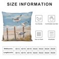 thumbnail image 5 of Creowell Seagulls Beach Fence Pillow Cases with Zipper for Home Decor Living Room Bedroom Outdoor Car Couch 1PC 12x12in, 5 of 5