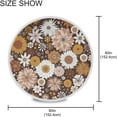 thumbnail image 4 of 60 Inch Round Tablecloth - Autumn Flowers Waterproof Washable Fabric Table Cloth Lace Table Cover Tabletops for Dining, Kitchen, Wedding and Parties House Decor, 4 of 7