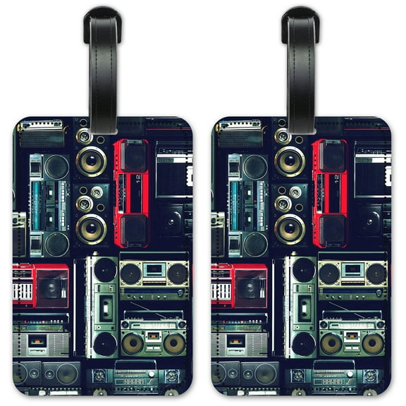 Vintage Stereos - Luggage ID Tags / Suitcase Identification Cards - Set of 2