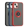 thumbnail image 2 of Frosted 2 Tone Pc Camera Lens Protector Ring Case For Iphone 13 6.1 - Red Case With Black Buttons, 2 of 6