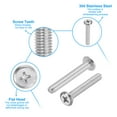 thumbnail image 3 of Uxcell Round Head Phillips Screws, 8 Pack M6-1 x 40mm 304 Stainless Steel 18-8 Full Thread, 3 of 7