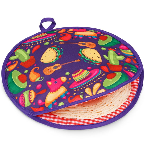 Calentador de tortillas PixiPy, calentador de tortillas, 30 cm, apto para microondas