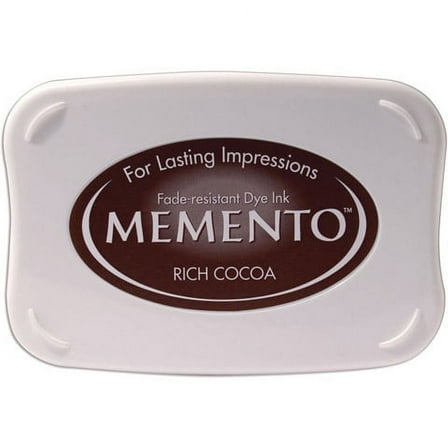 Tsukineko Memento Water-Based Ink Pad for Stamping - Rich Cocoa