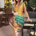 thumbnail image 3 of Balery Island Beach Guinea Pig Vestidos sueltos de manga corta para mujer, vestidos de verano 2025, vestidos casuales de corte A con vuelo., 3 of 6