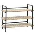 thumbnail image 2 of HUBERT® Shelving Unit with Black Iron Pipe Shelving and Mango Wood Shelves - 36" L x 16" W x 30" H, 2 of 5