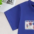 thumbnail image 5 of NOLDARES American Flag Toddler Baby Boy Outfit Short Sleeve Round Neck T-Shirt + Elastic Waist Shorts 2Pcs Summer Clothes for 4th of July(Blue,6-12 M), 5 of 8
