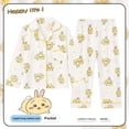 thumbnail image 4 of Ropa de dormir para niños, conjunto de ropa para el hogar similar al algodón de manga larga con cuello para niños y niñas, diseño de dibujos animados, primavera y otoño, 4 of 5