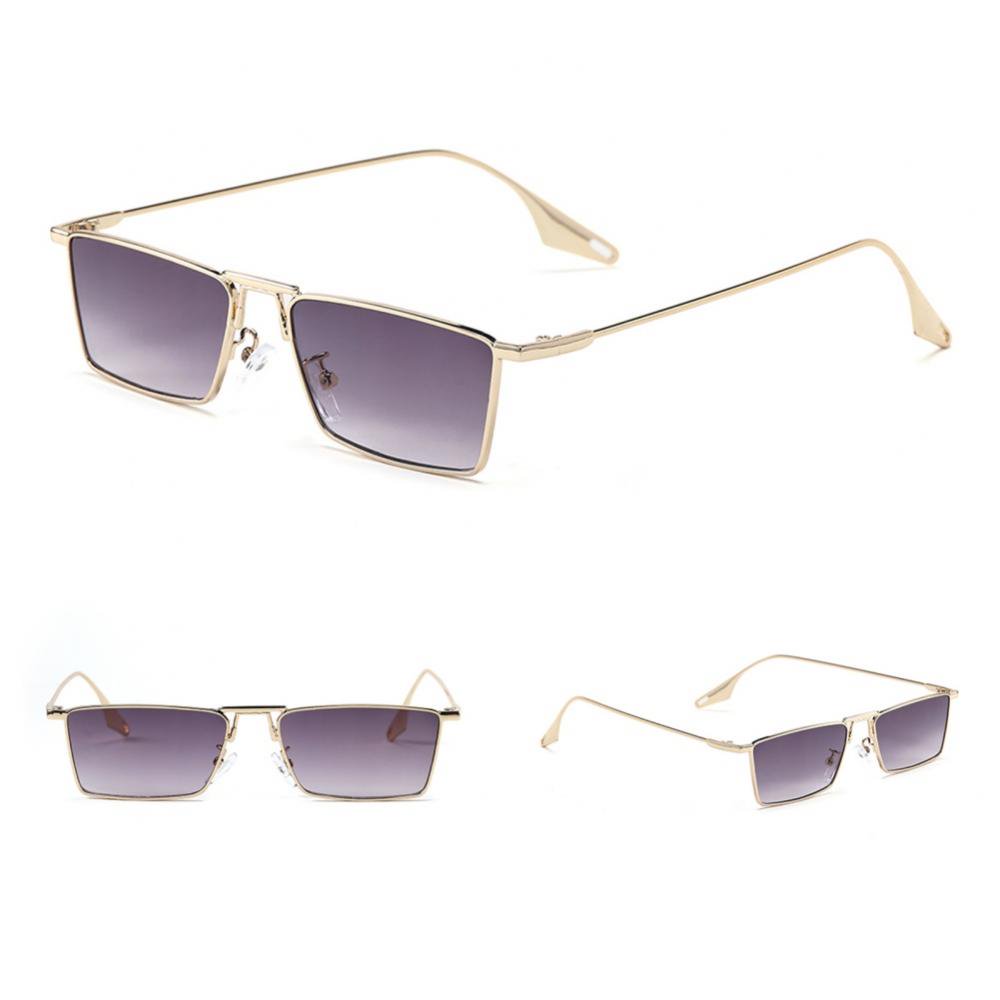 Retro Small Square Sunglasses Men Women Metal Frame Rectangle Sunglasses  Eyewear