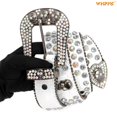 thumbnail image 5 of WHIPPY Rhinestone Studded Belt for Women Men, Western Cowgirl Cowboy Leather Belt for Jeans Pants Dress, 5 of 7