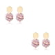 thumbnail image 4 of Sonducket Pendientes colgantes Estilo Ins Colgante Colgante Accesorios populares Patrón largo Pendiente geométrico Hexágono Gancho para la Azul rosado 2Conjunto, 4 of 6
