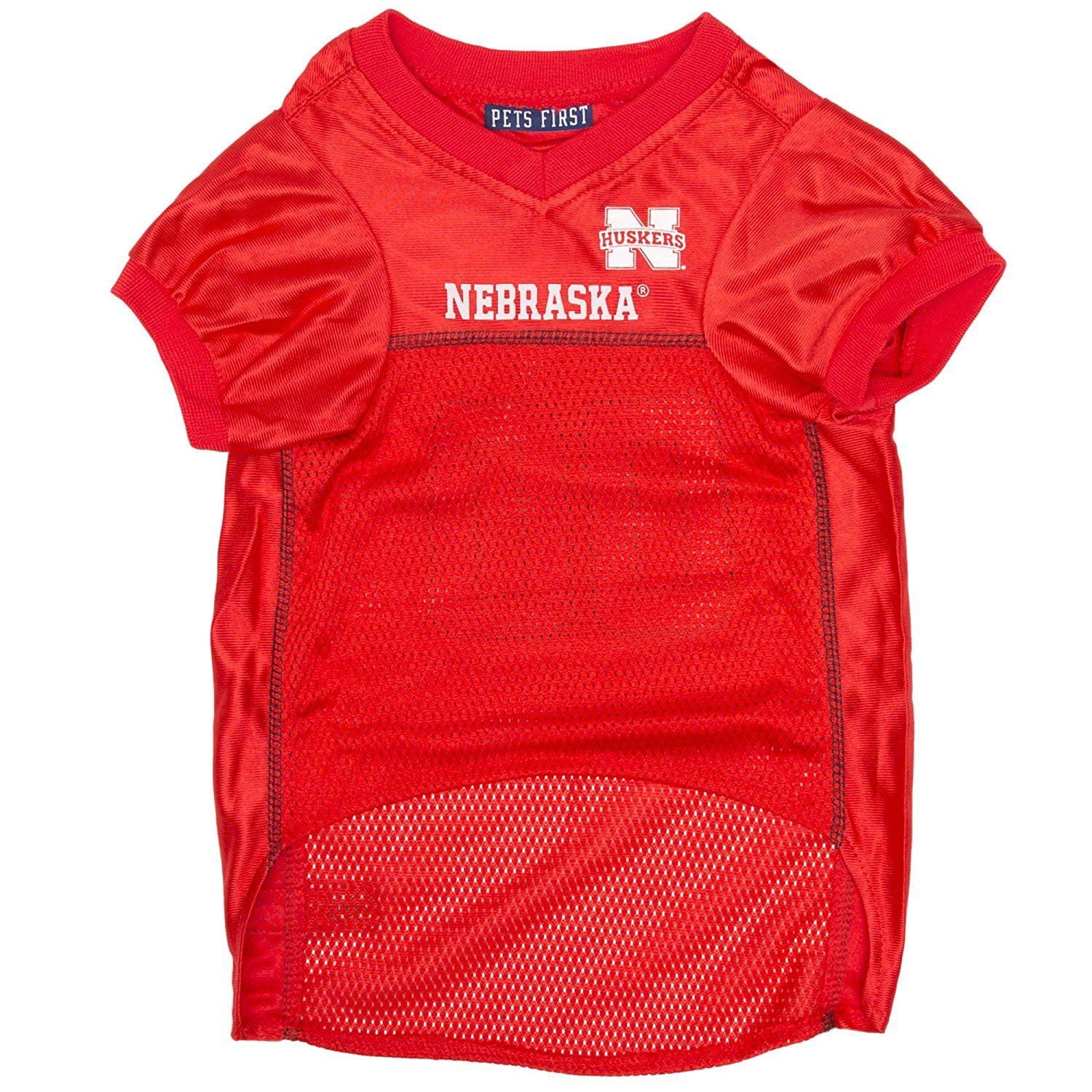 Pets First Collegiate Nebraska Huskers Football/Basketball Mesh Jersey for Pet Dog. available in 40+ Teams - Extra Large