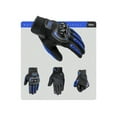 SHZHLAIFUZB Upgraded Blue Protective Motorcycle Gloves with Touch