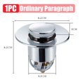 thumbnail image 1 of Universal Stainless Steel Basin Pop-Up Bounce Core Basin Drain Filter Hair Extension Bath Plug Sink Strai Kitchen Bathroom Tool Ordinary paragraph, 1 of 6
