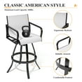 thumbnail image 3 of Crestlive Products White Outdoor Aluminum All-Weather Swivel Patio Bar Stools (Set of 2), 3 of 5