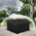 thumbnail image 1 of Funda para muebles de exterior, tela Oxford duradera con revestimiento de PVC, cordón ajustable en el dobladillo para protección contra el viento, fácil limpieza, protector impermeable para muebles, 1 of 5
